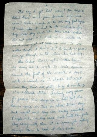 1945 WWII Letter WORLD WAR II Party HITLER ' S YACHT Handwritten TANK Eisenhower 7