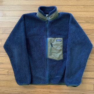Vintage Patagonia Retro X Deep Pile Fleece Jacket Mens Large Navy Blue 23055f7