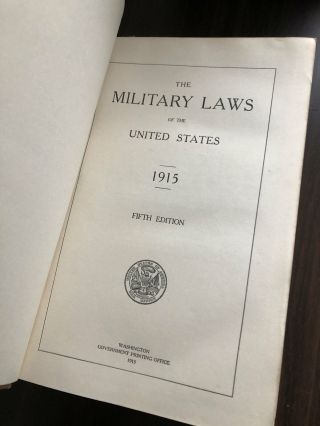 military laws of the united states 1915 5th edition vintage antique book thick 3