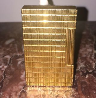 Vintage St Dupont Gold - Plated Lighter Made In France