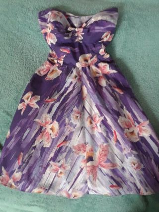 Rockabilly Hawaiian Dress Tiki Oasis Halter Dress M L Xl Pinup Girl Clothing