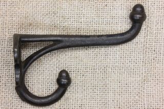 Coat Hook acorn tip rustic school farm house old vintage 1800’s antique iron 4