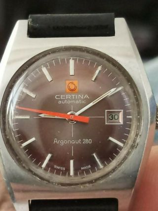 Vintage Certina Argonaut 280 Automatic Ladies Swiss Watch Steel Cal.  17 - 351 27 J