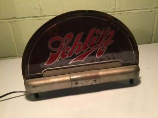 Vintage Schlitz Beer Reverse On Glass Cash Register Sign