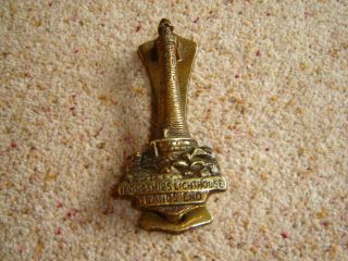 Vintage Brass Longships Lighthouse Lands End Cornwall Nautical Door Knocker