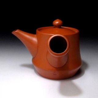 DR6: Vintage Japanese Pottery Sencha Tea pot,  Tokoname ware,  Chinese Short poem 4