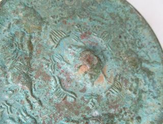 H634: Chinese mirror of ancient style copper with appropriate work and pattern 6