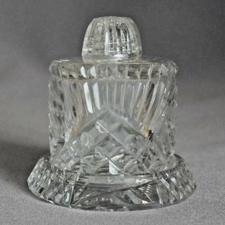 Antique Vintage CUT GLASS SALT & PEPPER SHAKERS w/ CUT GLASS TRAY 2