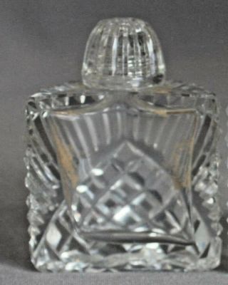 Antique Vintage CUT GLASS SALT & PEPPER SHAKERS w/ CUT GLASS TRAY 6