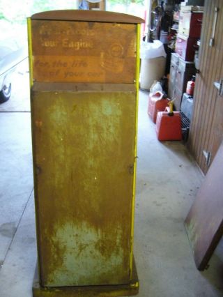 Vintage TEXACO Motor Oil Can Island Display Rack 8