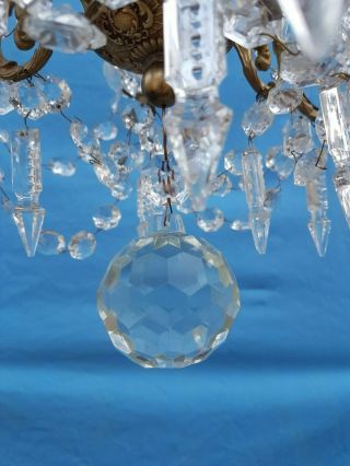 Antique French,  Gorgeous bronze and crystal chandelier,  attributed to Baccarat,  19t 2