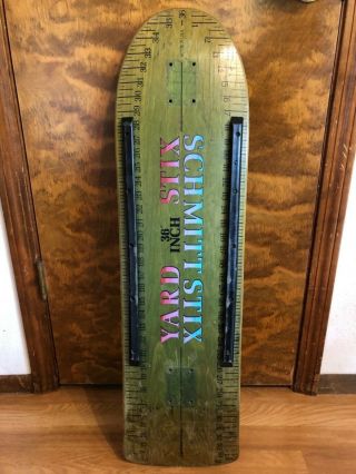 Vintage Schmitt Stix Yard Stick Skateboard Deck Og 80?s Rare Ss
