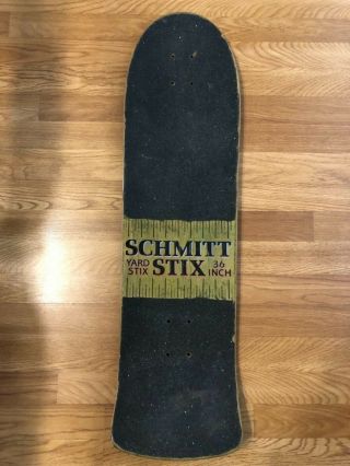 Vintage SCHMITT STIX YARD STICK Skateboard DECK OG 80?s Rare SS 4