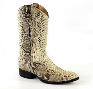 Rogers Snakeskin Cowboy Boots Mens Sz 31 1/2 / 13 Exotic Western Rodeo Vtg Rare