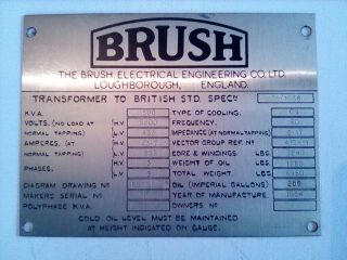 Vintage Metal Industrial Sign - Brush Elec Engineering,  Loughborough - 1954