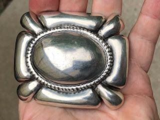 Great Frank Patania Southwestern Sterling Silver Old Pawn Conchos & Belt Buckle 3