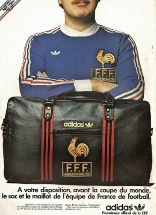 Vintage Adidas France Duffle Bag 1978 Argentina World Cup 2