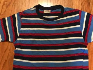 Vintage 1940 ' s MANHATTAN Striped Tshirt Size M 38 - 40 2