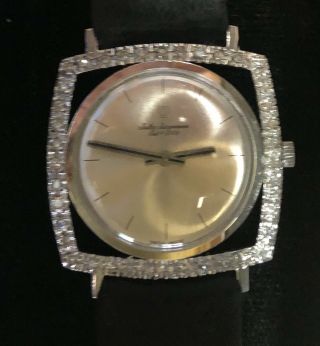 Vintage 18k Gold Diamonds Jules Jurgensen Unisex Wrist Watch Box