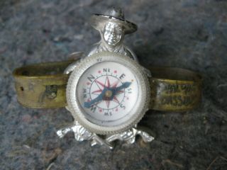 Vintage 1950’s Hopalong Cassidy Plastic Watch Compass Americana Cowboy