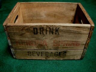 Vintage Kerona Spring Beverages Wood Crate Box Central Falls Ri Soda Pop Banded