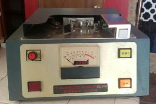 Vintage Tapecaster X - 700 “cart Machine” & 16 Carts