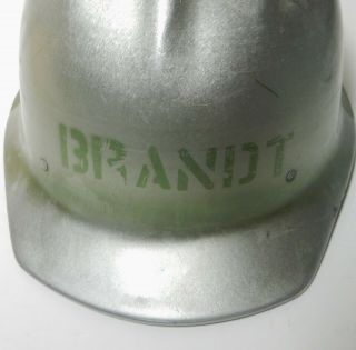 VINTAGE Green silver ALUMINUM BULLARD 502 Hard Hat IRONWORKER 6