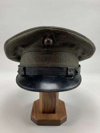 1920’s - 1930’s China Marine Usmc Enlisted Service Visor Cap Hat And Ega