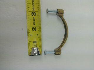 Set 8 Vintage Plain Brass Drawer Handle Pulls with attachment screws 4