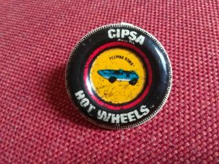 Vintage Hot Wheels Redline Cipsa 71plemng Bomb Button Badge Mexico Rare