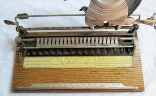 1886 Patent World Typewriter Pope Mfg Co Old Vtg Antique 4