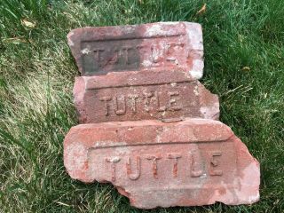 Tuttle Brick Co Of Middletown,  Ct @ 1900 Antique Clay Brick Imperfections