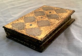 Vtg Wood Florentine Gold Wood Tole Book/Home Prayer w/Wood Fleur - de - Lis Easel 5