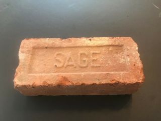 Antique Clay Brick SAGE Brick Co of eastern Long Island @1880s USE IN GARDEN 2