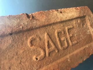 Antique Clay Brick SAGE Brick Co of eastern Long Island @1880s USE IN GARDEN 3