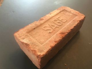 Antique Clay Brick SAGE Brick Co of eastern Long Island @1880s USE IN GARDEN 4