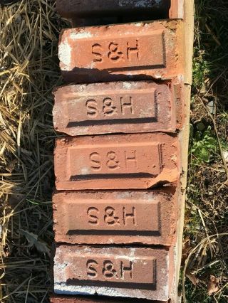 1913 Era Antique Clay Brick Stiles & Hart (s&h) Design A Massachusetts Brickmaker