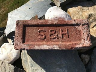 1913 era ANTIQUE CLAY BRICK STILES & HART (S&H) Design a Massachusetts Brickmaker 3