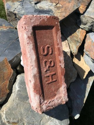 1913 era ANTIQUE CLAY BRICK STILES & HART (S&H) Design a Massachusetts Brickmaker 4