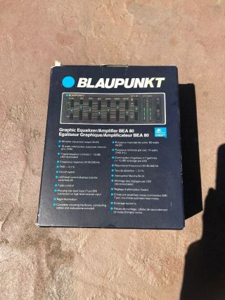 Vintage Blaupunkt Bea 80 Graphics Equalizer/amplifier Porsche Ferrari Etc.