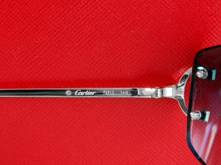 Cartier Vintage Sunglasses Gramercy Large C Décor Rimless T8300667 RARE 3