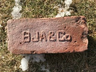 1875 Antique Clay Brick Brewster J.  Allison & Co Hudson River Haverstraw Ny Rare