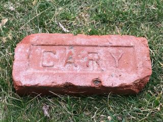 1895 Antique Clay Brick From Cary Brick Company Of Cohoes,  Ny Letters Crisp
