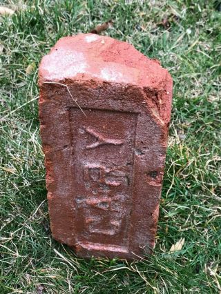 1895 ANTIQUE CLAY BRICK from CARY BRICK Company of Cohoes,  NY Letters CRISP 3