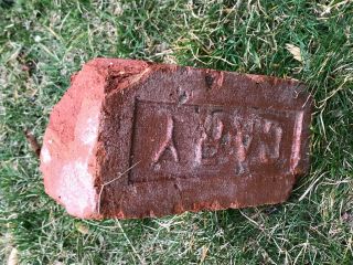 1895 ANTIQUE CLAY BRICK from CARY BRICK Company of Cohoes,  NY Letters CRISP 5