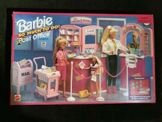Barbie So Much To Do Post Office Playset 1995 Arcotoys,  Mattel Rare Nib