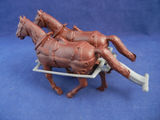 Marx Stage Coach,  Roy Rogers / 60 Mm Wagon Hitch & Horses
