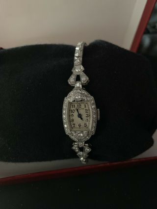 Hamilton Vintage Platinum Diamond Ladies Watch