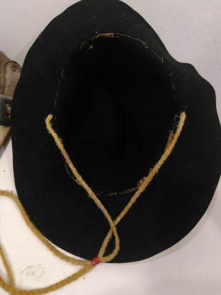 Vintage 1950 ' s Hopalong Cassidy Cowboy Hat,  Holster & Spurs Felt Leather Set Kid 4