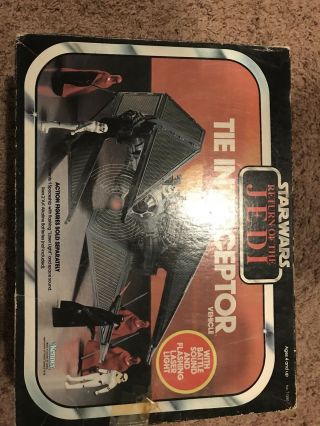 Star Wars Vintage Tie Interceptor With Inserts/unapplied Stickers1983